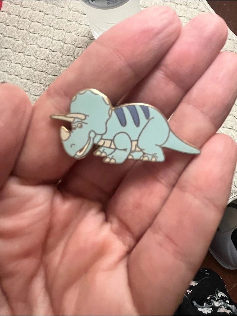 Disney Blue & Gold Dinosaur Enamel Brooch